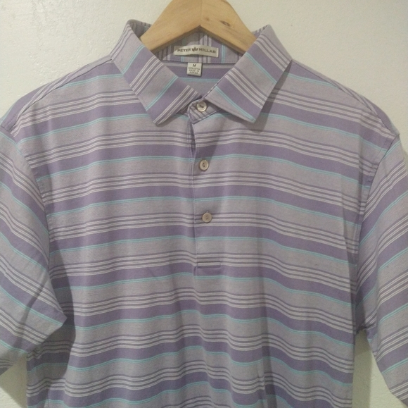 Peter Millar Stripped Polo Shirt - Picture 2 of 4